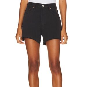 Re/Done Originals 90s Low Slung Short in Washed Black
